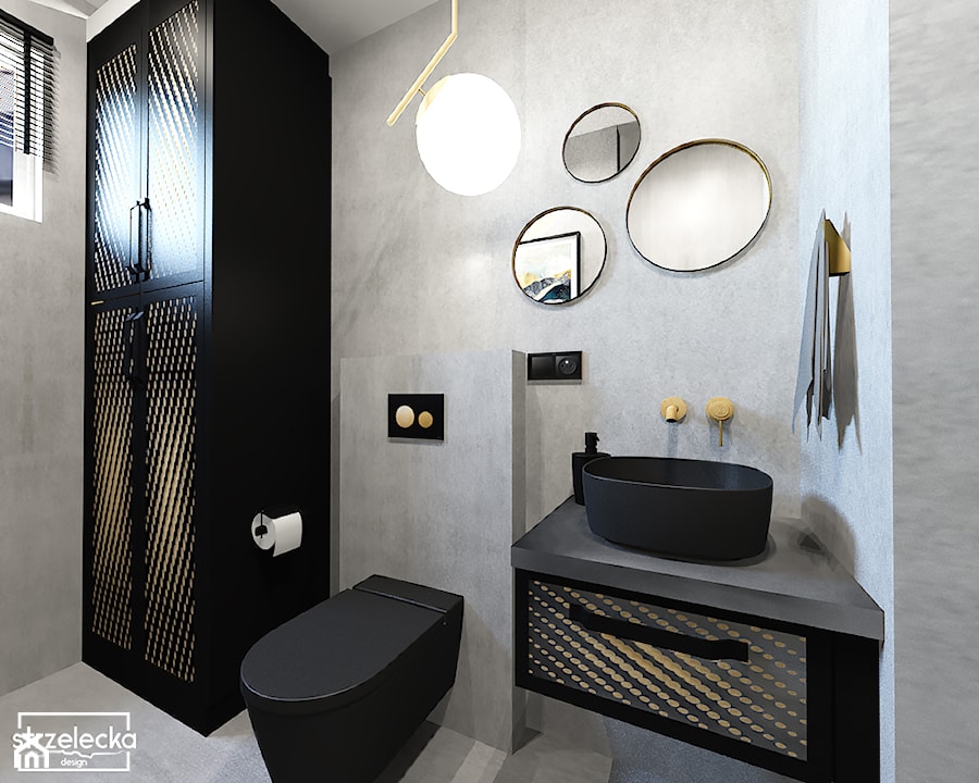 Mała Łazienka w loftowym klimacie - Łazienka, styl industrialny - zdjęcie od Strzelecka Design