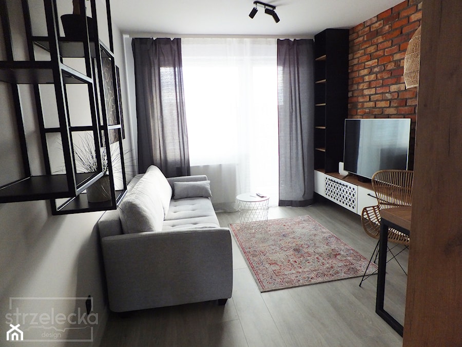 Realizacja mieszkania do wynajęcia w centrum Wrocławia - Salon, styl nowoczesny - zdjęcie od Strzelecka Design