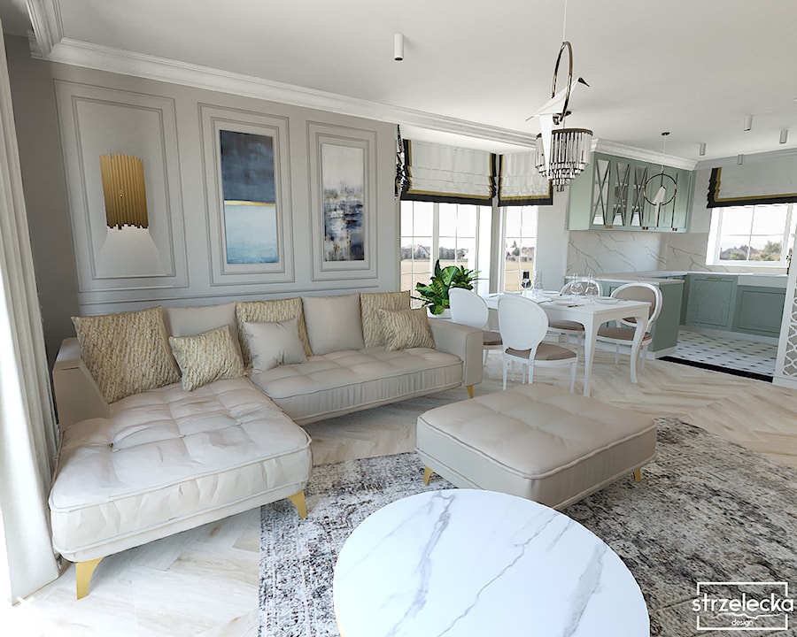 Mieszkanie w klasycznym stylu - Salon, styl tradycyjny - zdjęcie od Strzelecka Design