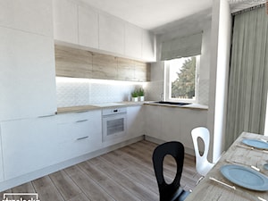 Salon z aneksem kuchennym - Kuchnia, styl nowoczesny - zdjęcie od Strzelecka Design