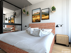 Sypialnia w pomarańczu - Sypialnia, styl nowoczesny - zdjęcie od Strzelecka Design