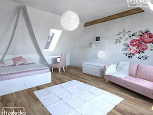 Pokój dla dziewczynki - Średni szary pokój dziecka dla nastolatka dla dziewczynki, styl tradycyjny - zdjęcie od Strzelecka Design
