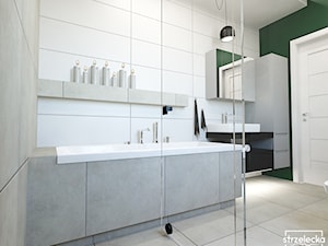 Projekt łazienki w domu we Wrocławiu - Średnia bez okna łazienka, styl minimalistyczny - zdjęcie od Strzelecka Design