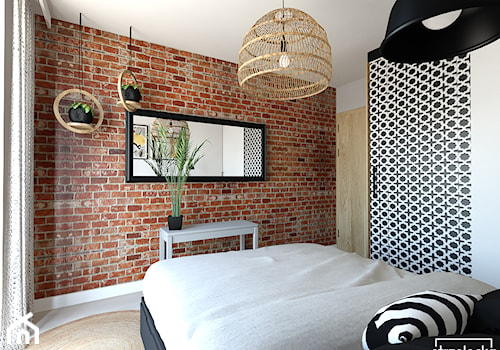 Sypialnia w mieszkaniu do wynajęcia - Wrocław - Średnia biała sypialnia, styl nowoczesny - zdjęcie od Strzelecka Design