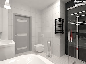 Łazienka black&white - Łazienka, styl nowoczesny - zdjęcie od Strzelecka Design