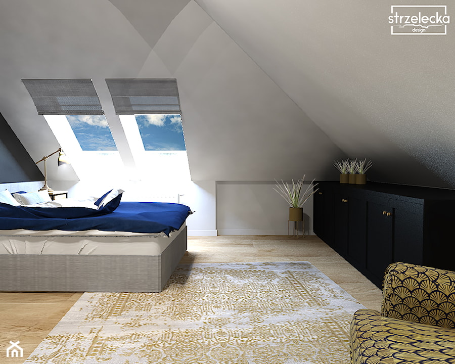 Sypialnia w "paryskim" klimacie - Sypialnia, styl nowoczesny - zdjęcie od Strzelecka Design