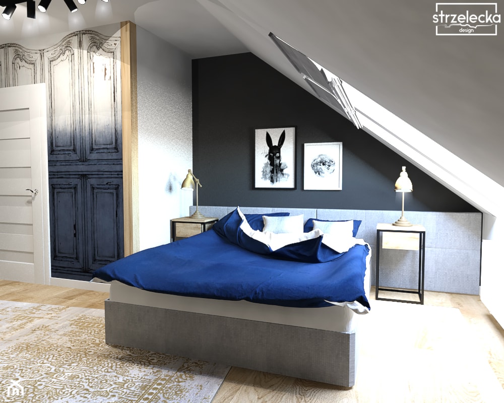Sypialnia w "paryskim" klimacie - Sypialnia, styl nowoczesny - zdjęcie od Strzelecka Design - Homebook
