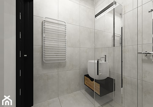 Mikro toaleta - Mała bez okna łazienka, styl minimalistyczny - zdjęcie od Strzelecka Design