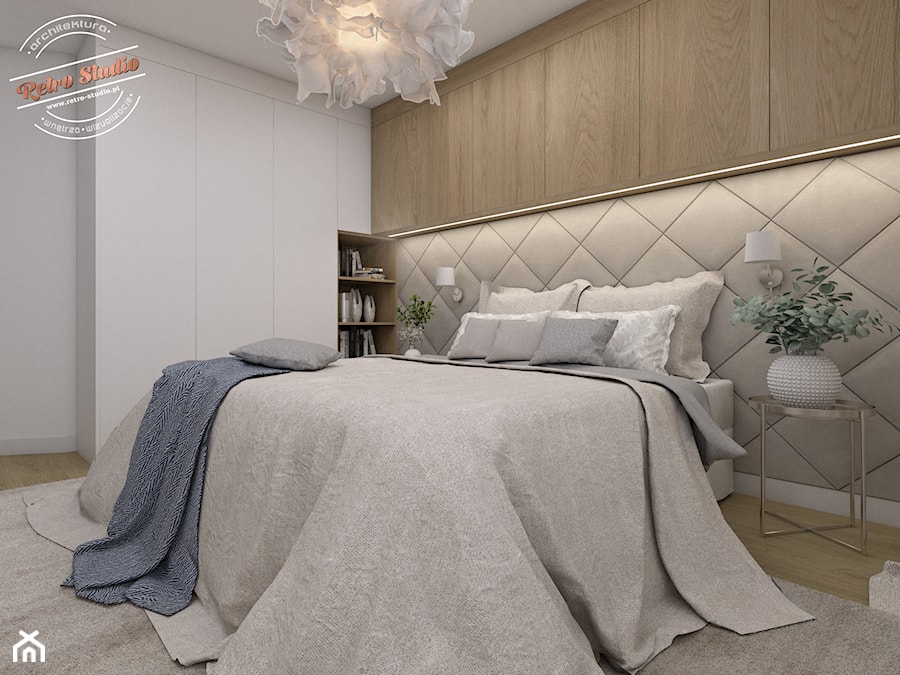 Projekt sypialni w domu szeregowym - zdjęcie od Retro Studio