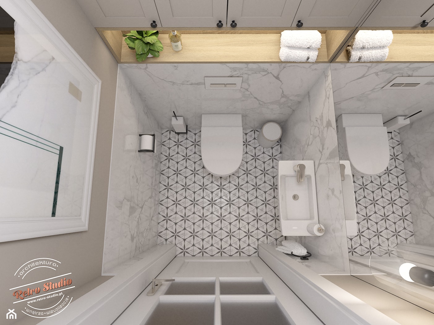 Toaleta dla gości- Rudnik - zdjęcie od Retro Studio - Homebook