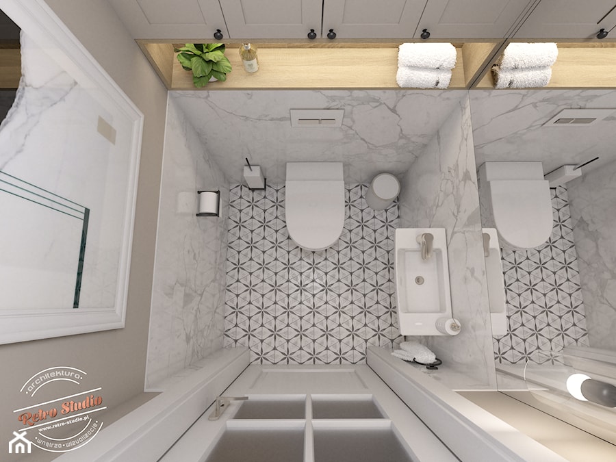 Toaleta dla gości- Rudnik - zdjęcie od Retro Studio
