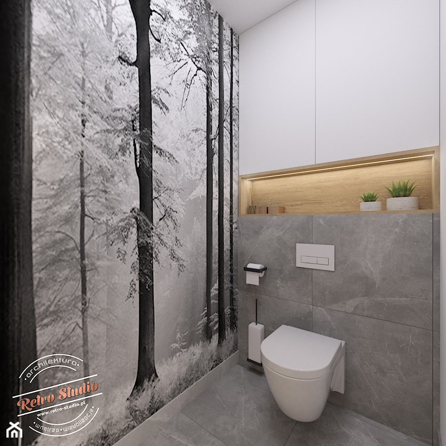Toaleta 2,5 m2 - Łazienka, styl skandynawski - zdjęcie od Retro Studio