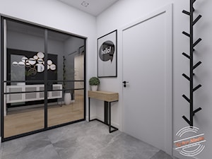 Dom jednorodzinny NP - Średni z wieszakiem biały hol / przedpokój, styl industrialny - zdjęcie od Retro Studio