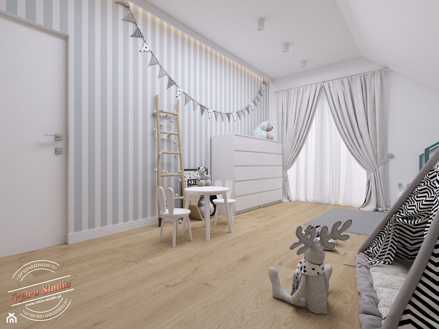 Pokoje dziecięce DS - Pokój dziecka, styl minimalistyczny - zdjęcie od Retro Studio - Homebook