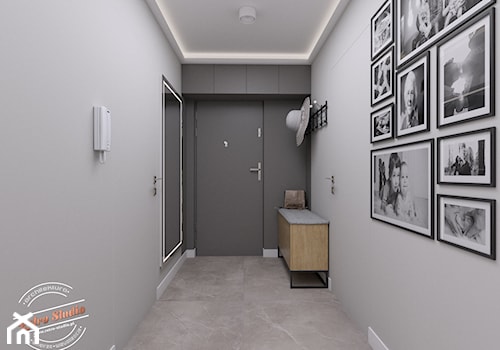 Mieszkanie 57 m2 - Hol / przedpokój, styl minimalistyczny - zdjęcie od Retro Studio