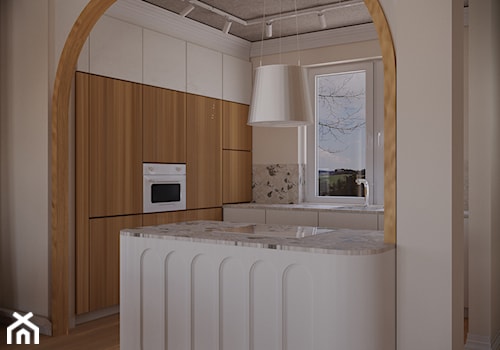 Kuchnia otwarta na salon - zdjęcie od Lab studio - Architektura wnętrz & Design