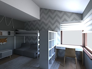 Średni biały szary pokój dziecka, styl skandynawski - zdjęcie od Lab studio - Architektura wnętrz & Design