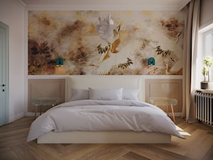 Sypialnia w ciepłych barwach - zdjęcie od Lab studio - Architektura wnętrz & Design