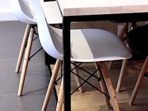 Stół biurowy, stal, drewno, jesion bielony. - zdjęcie od Wolne Meble