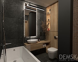 Ciemna łazienka w bloku - zdjęcie od DEMSKA. STUDIO PROJEKTOWE - Homebook