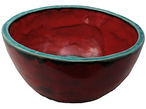 Nela - Czerwono-turkusowa stylowa umywalka - zdjęcie od Cerames