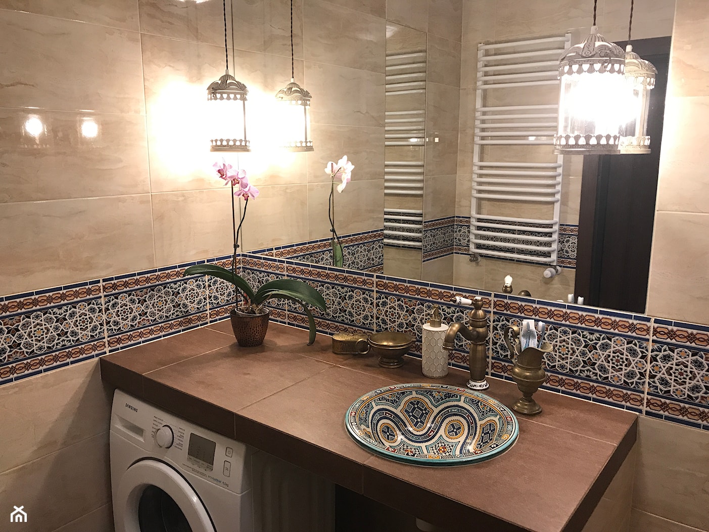 Pomysł na łazienkę. Umywalki marokańskie. - zdjęcie od Cerames - Homebook