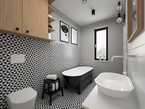 Płytki cementowe w łazience - aranżacje naszych klientów