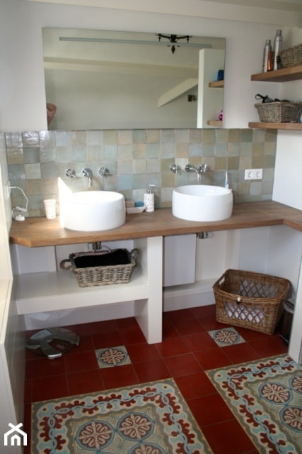 Płytki cementowe Loto w łazience - zdjęcie od Cerames - Homebook