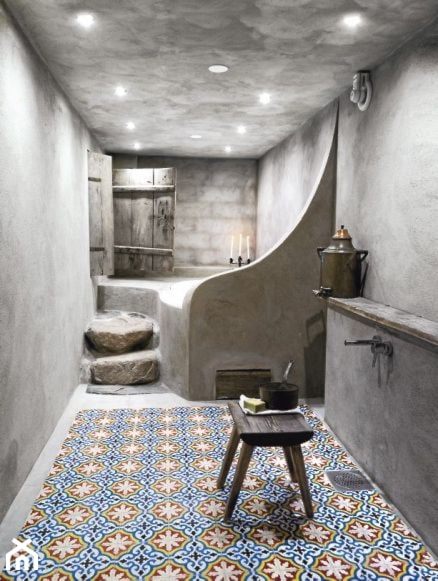 Płytki cementowe w łazience - zdjęcie od Cerames