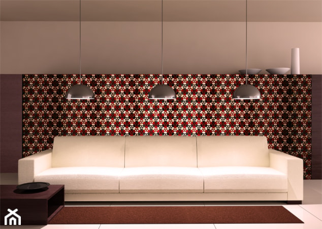 Mozaikowe płytki w salonie - zdjęcie od Cerames - Homebook