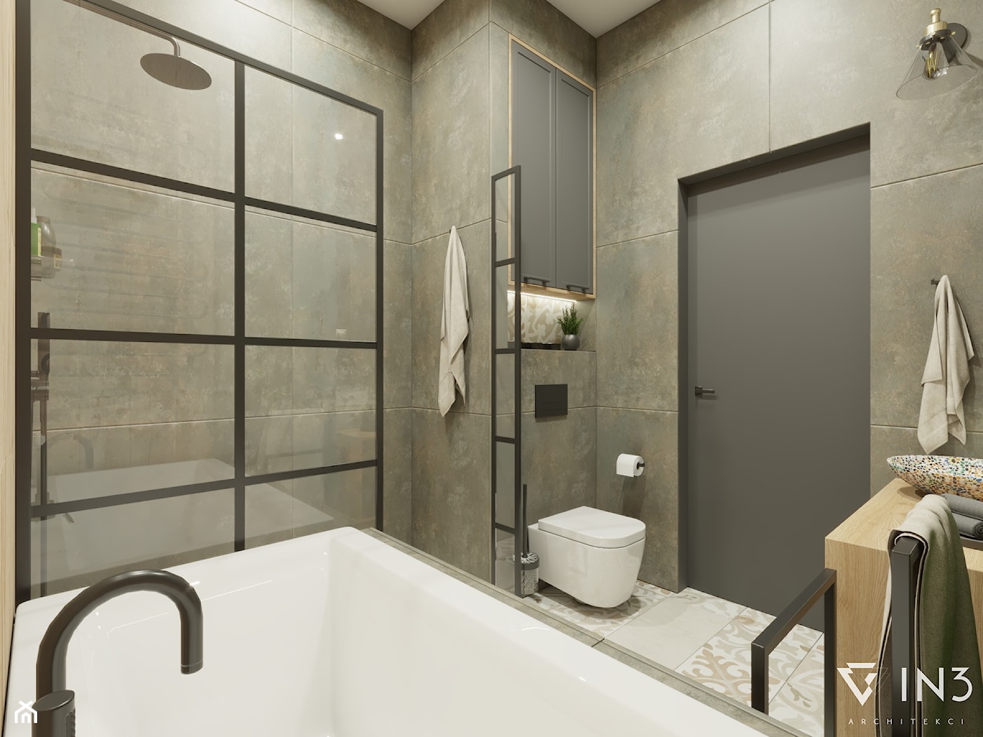 Mała łazienka z wanną i prysznicem - zdjęcie od Cerames - Homebook