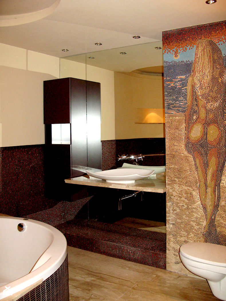 Obraz z płytek mozaikowych w łazience - zdjęcie od Cerames - Homebook