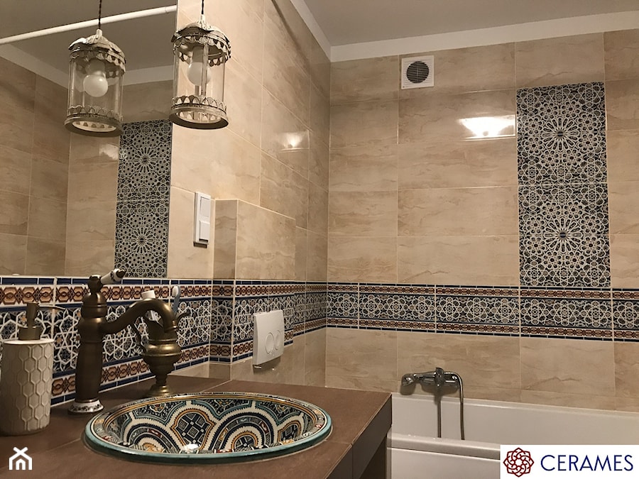 Oryginalne płytki marokańskie w łazience - zdjęcie od Cerames