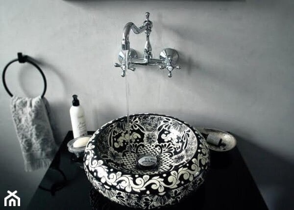 Ceramiczna zdobiona umywalka SERENA 🖤 - zdjęcie od Cerames