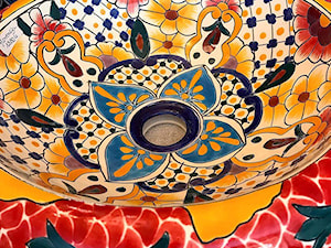 Umywalka meksykańska w ognistych kolorach - zdjęcie od Cerames