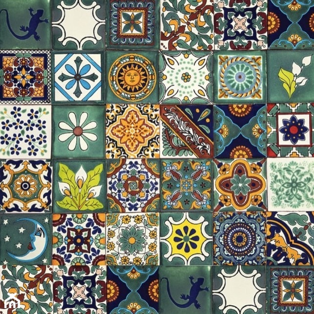Kolorowy patchwork z płytek meksykańskich VERDE 😉 - zdjęcie od Cerames