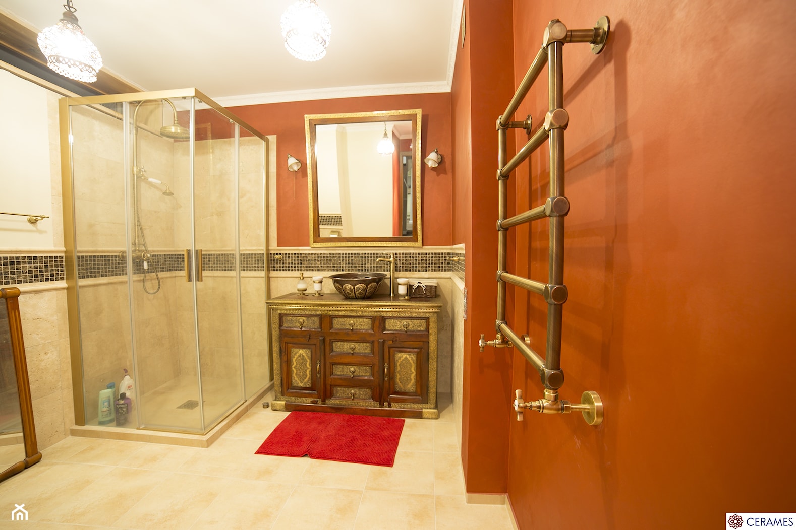 Umywalki meksykańskie - aranżacje naszych klientów - Średnia bez okna z lustrem łazienka, styl tradycyjny - zdjęcie od Cerames - Homebook
