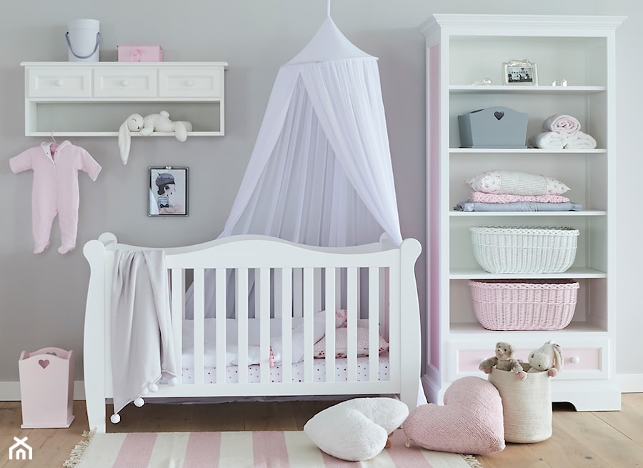 Średni szary pokój dziecka dla niemowlaka dla dziewczynki - zdjęcie od Meble Nizio
