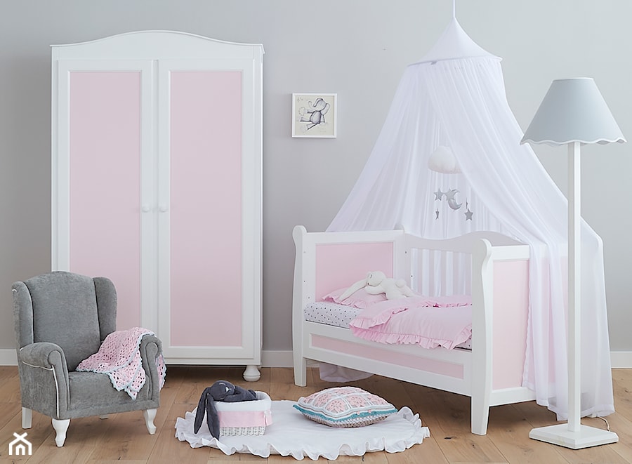 Mały szary pokój dziecka dla niemowlaka dla dziecka dla dziewczynki - zdjęcie od Meble Nizio