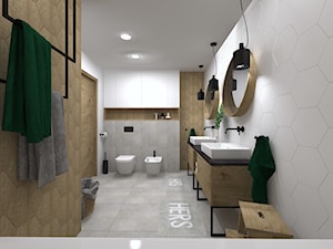 DOM TAB / łazienka rodzinna - zdjęcie od Ola Łomnicka / architekt