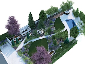 Ogród z basenem - Ogród - zdjęcie od Studio B architektura krajobrazu Bogumiła Bulga