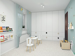 Pokój Filipa - Średni szary niebieski pokój dziecka dla niemowlaka dla dziecka dla chłopca dla dziewczynki - zdjęcie od Mieszkanie to wyzwanie