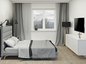 Dom pod Warszawą - Simon G2 - Mała biała sypialnia, styl skandynawski - zdjęcie od Mieszkanie to wyzwanie