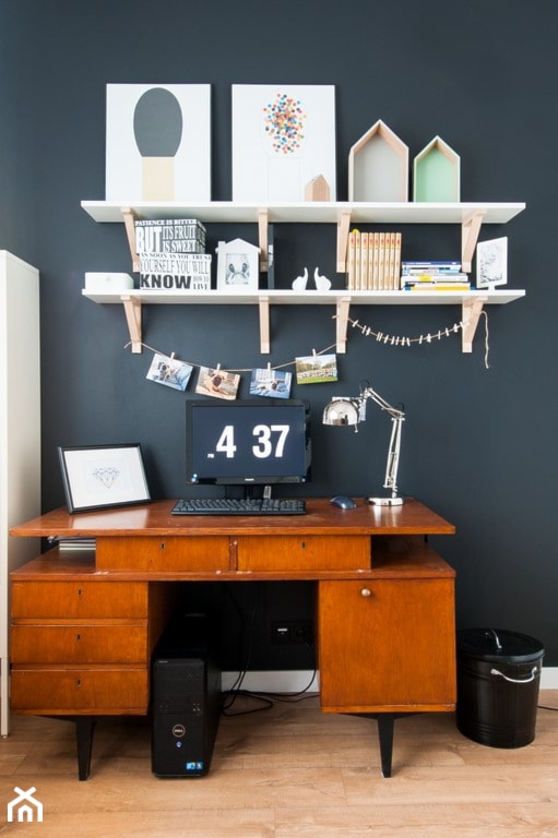 Moje mieszkanie - Małe czarne biuro, styl skandynawski - zdjęcie od Mieszkanie to wyzwanie