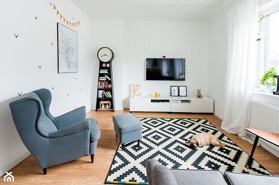 Moje mieszkanie - Średni biały salon, styl skandynawski - zdjęcie od Mieszkanie to wyzwanie