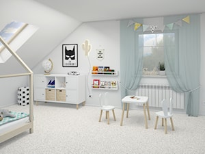 Pokój Filipa - Średni biały pokój dziecka dla dziecka dla chłopca dla dziewczynki - zdjęcie od Mieszkanie to wyzwanie