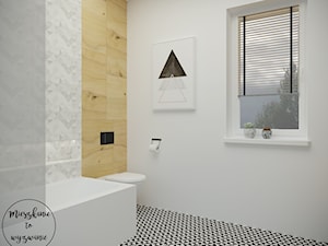 Dom pod Warszawą - Simon G2 - Średnia łazienka z oknem, styl skandynawski - zdjęcie od Mieszkanie to wyzwanie
