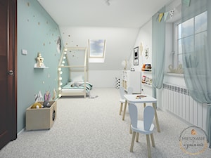 Pokój Filipa - Duży biały zielony pokój dziecka dla dziecka dla chłopca dla dziewczynki - zdjęcie od Mieszkanie to wyzwanie
