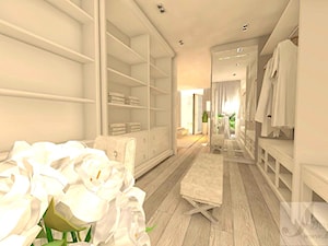 DOM Z OTWARTA ANTESOLĄ - Duża otwarta garderoba przy sypialni, styl glamour - zdjęcie od Boskie Wnetrza i Ty