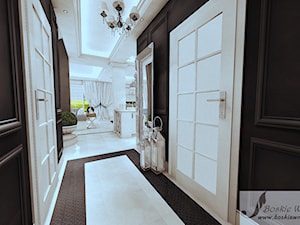 Średni czarny z marmurem na podłodze hol / przedpokój, styl prowansalski - zdjęcie od Boskie Wnetrza i Ty
